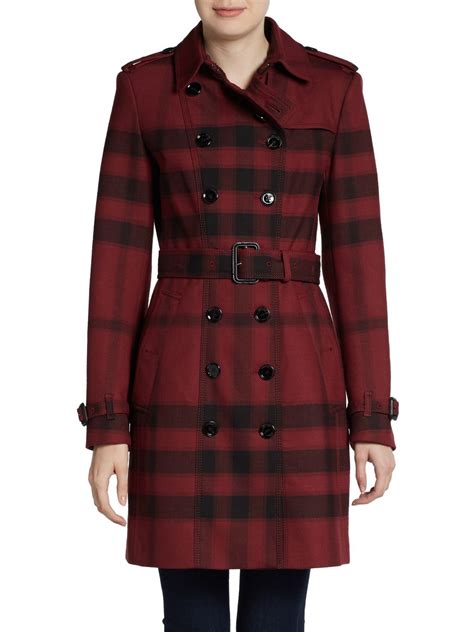 burberry red plaid coat|Burberry plaid products.